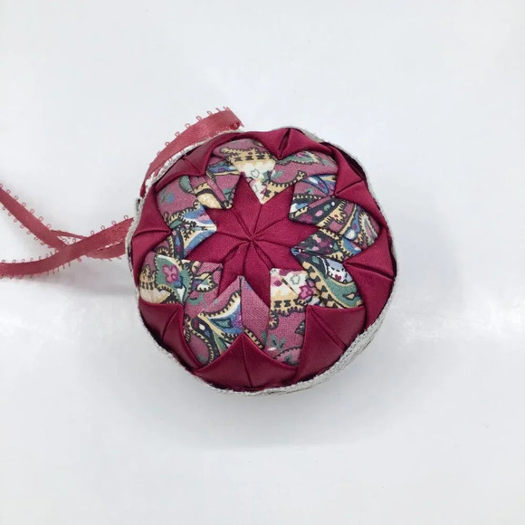 Handmade VTG Quilted Christmas Ornaments Red Green Star Cottagecore Farmhouse - Picture 9 of 10